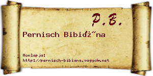 Pernisch Bibiána névjegykártya